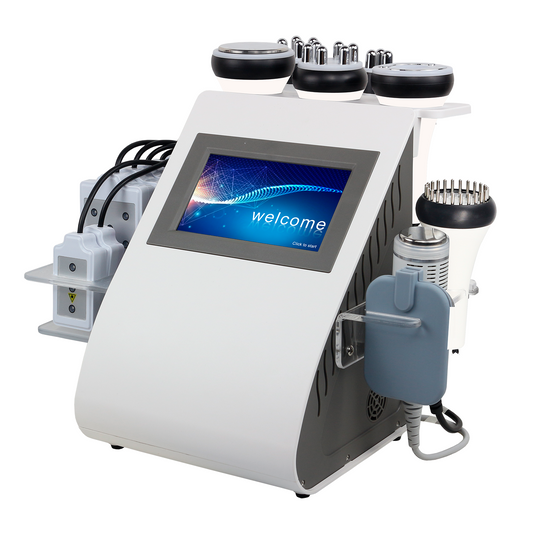 Maquina cavitación 40k   9 en 1  + Lipoláser + electroestimulación + Rf + Vacuum