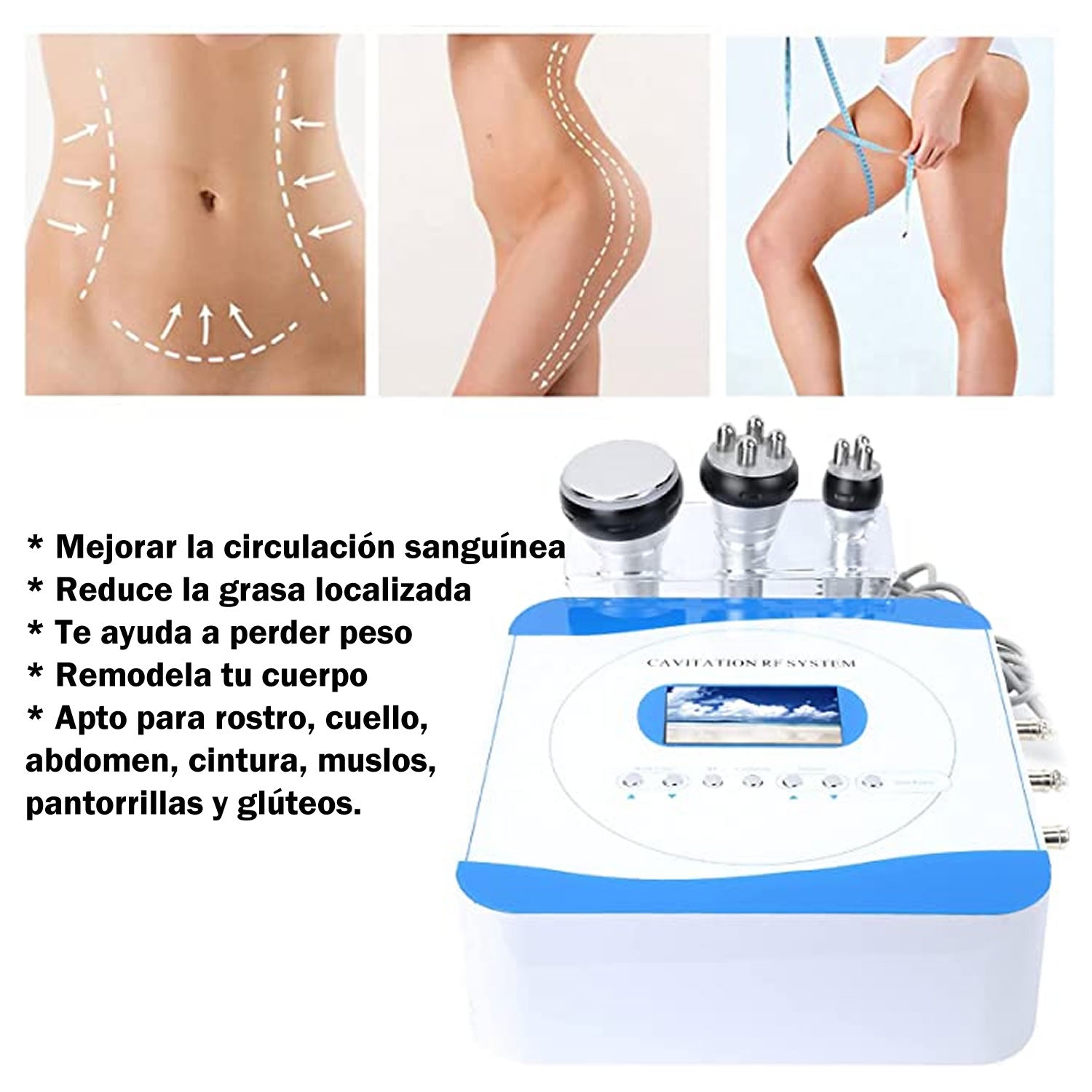 Maquina Cavitación corporal y radiofrecuencia facial