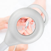 Lampara de Pie Led con Lupa X16 con Bandeja de Apoyo Para Centro Estetico, Spa
