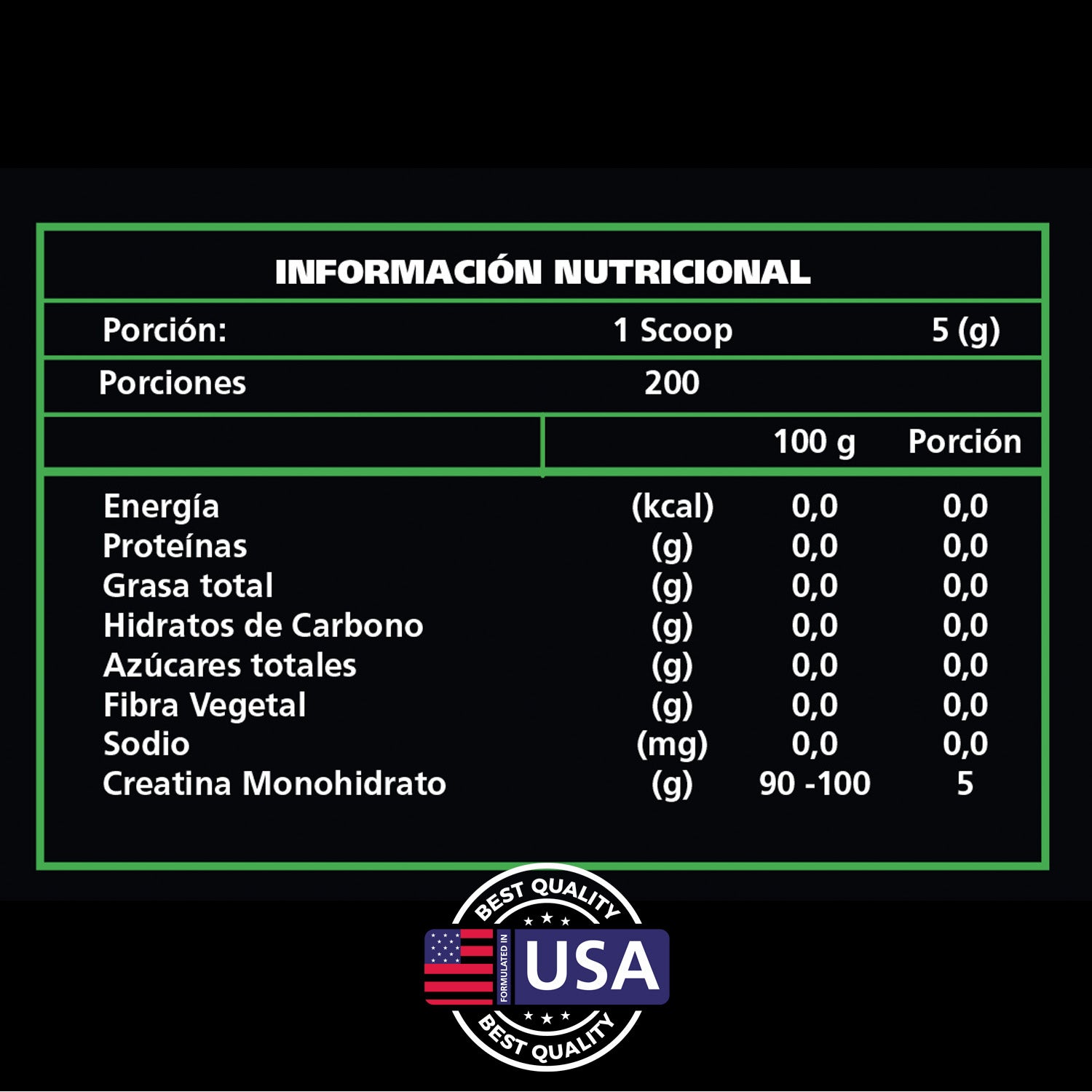 Creatina Monohidrato Be Healthy 1 kg Sin Sabor