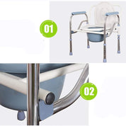 Baño Inodoro W.c Portátil Plegable Silla Ducha