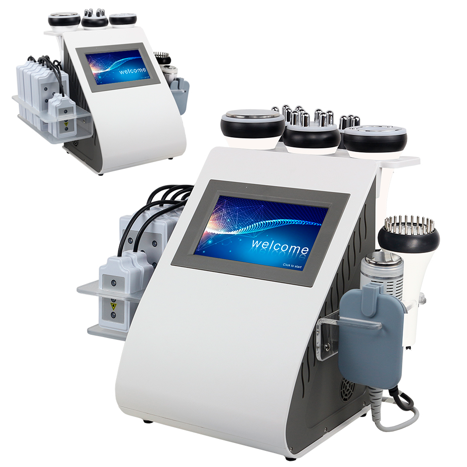 Maquina cavitación 40k   9 en 1  + Lipoláser + electroestimulación + Rf + Vacuum