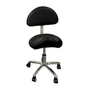 Piso taburete ergonómico con ruedas y respaldo