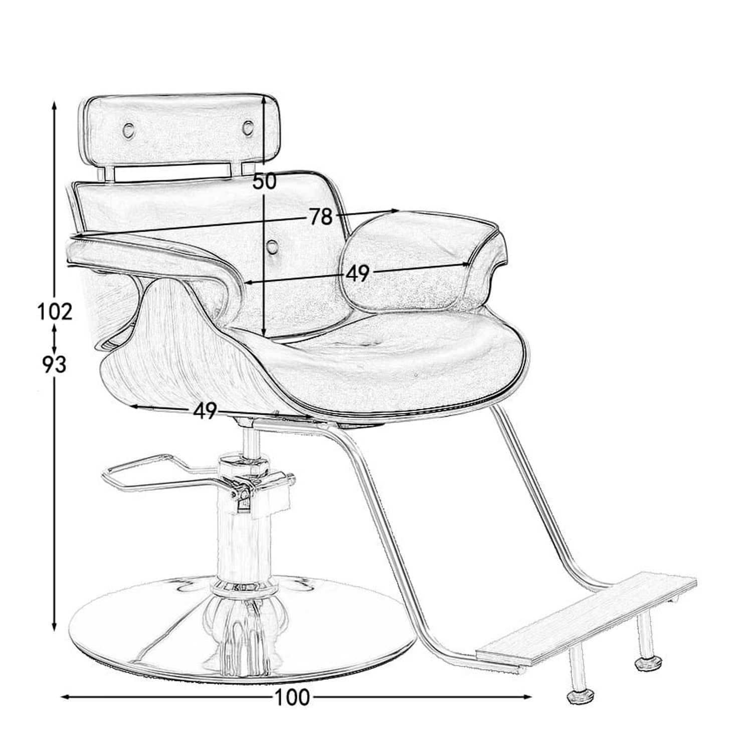 Sillón Silla Peluquería Barberia Hidráulico Prestige