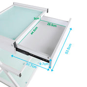 Mesa Auxiliar Centro Estética 3 niveles con cajón de madera