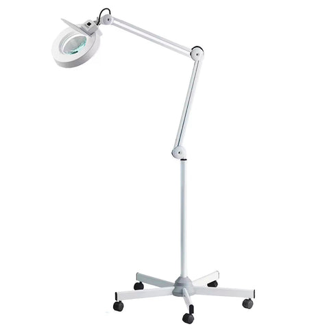 Lampara Lupa Con Luz Led Pedestal Rueda Cosmetologia