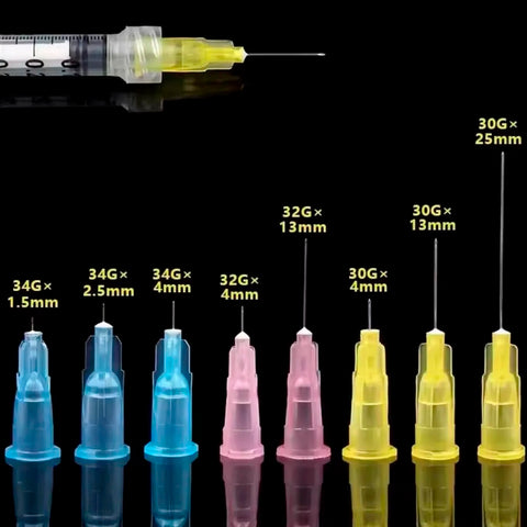 Agujas Hipodermicas 34g 4mm Mesoterapia Caja * 100 Unds.