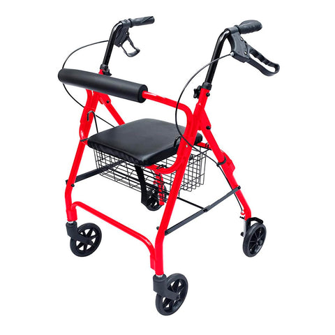 Andador Adulto Ortopédico Plegable C/ruedas Frenos Asiento