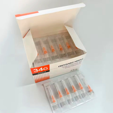 Agujas Hipodermicas 34g 4mm Mesoterapia Caja * 100 Unds.
