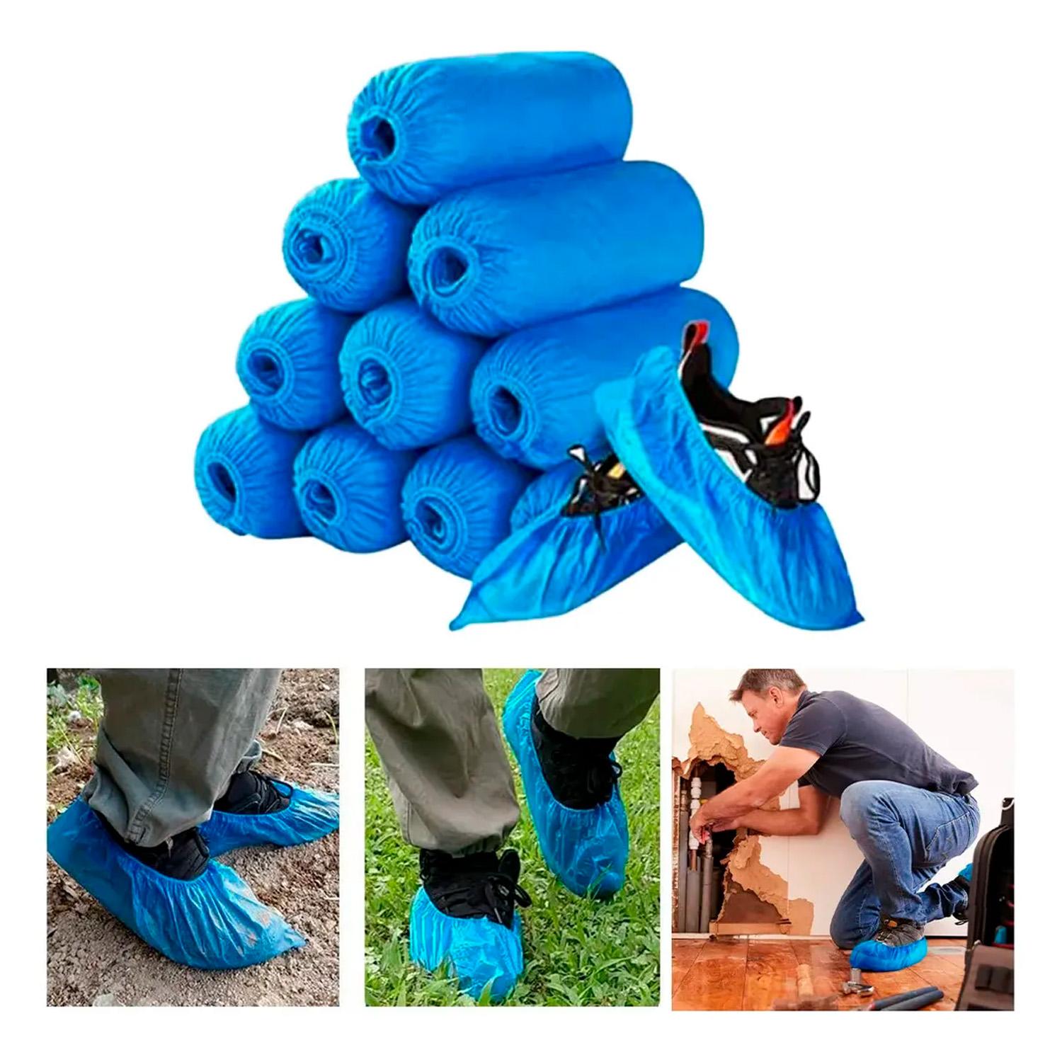 Cubre Calzado universal CPE azul x 100 unidades