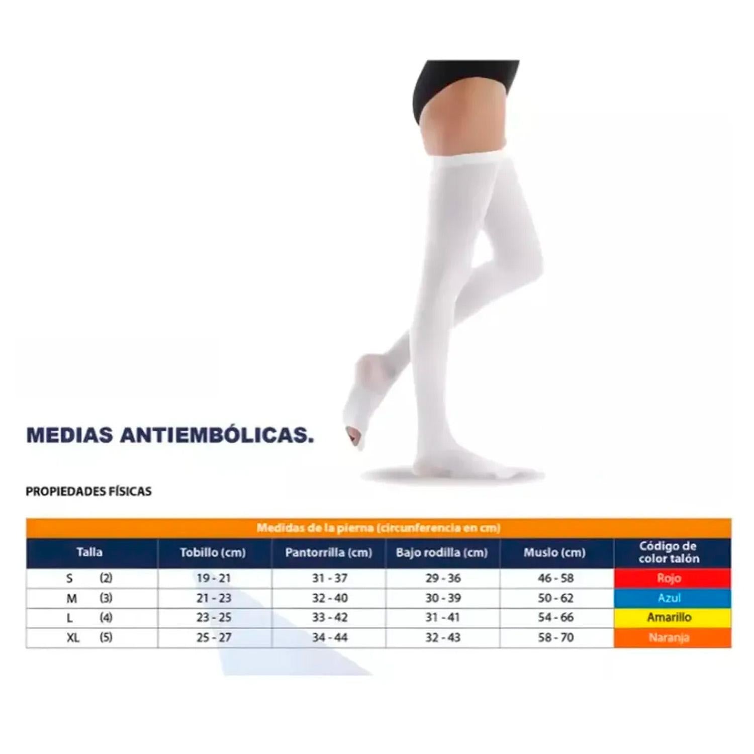 Medias Antiembolicas Compresión Tallas S M L XL NovaCure