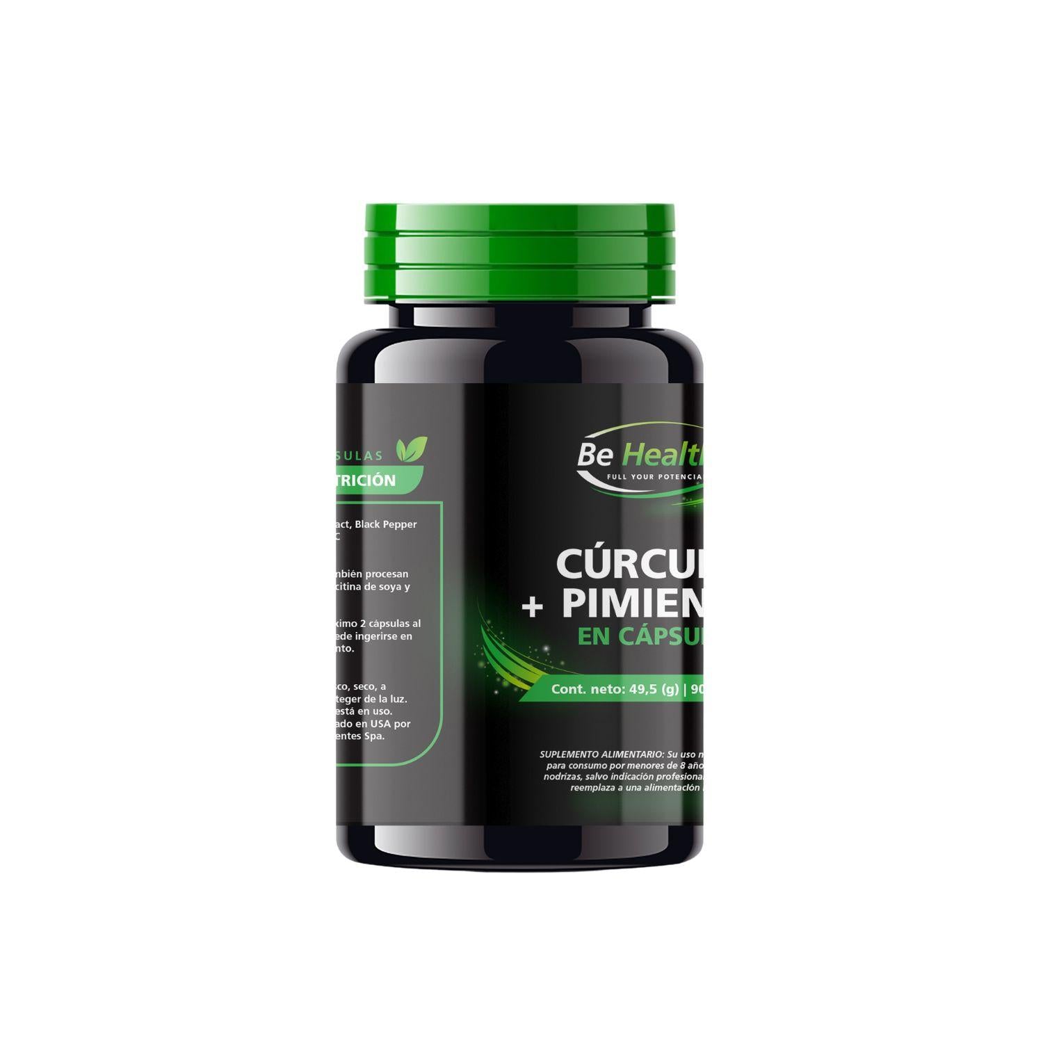 Cúrcuma Pimienta Negra Be Healthy 90 Cápsulas