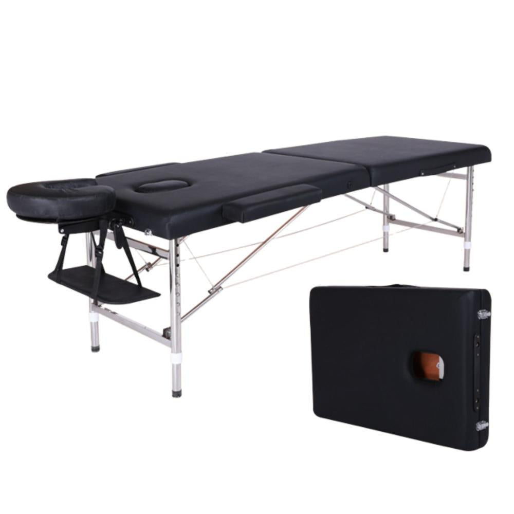 Camilla para masajes 2 cuerpos aluminio + cabecera