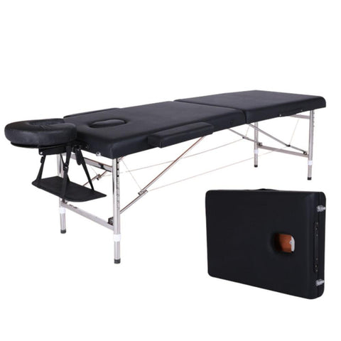 Camilla para masajes 2 cuerpos aluminio + cabecera