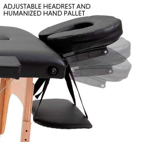 Camilla Masaje Madera 2 Cuerpos Plegable